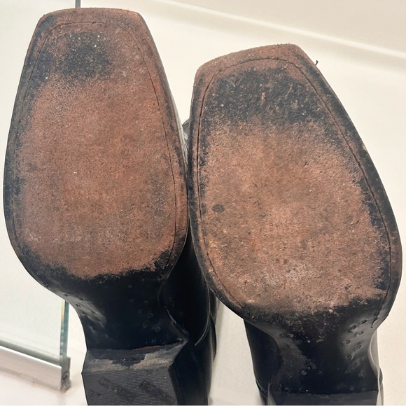 Tony Lama Womens (VF3033) Vaquero 11” Black Veil leather Cowgirl Boots Size 6B - Picture 12 of 14